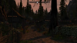 Looking downtown in Riverwood in the late evening.